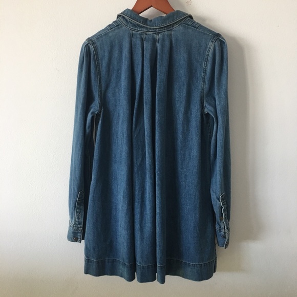 Free People Denim Pullover Sz Xs - Picture 2 of 5